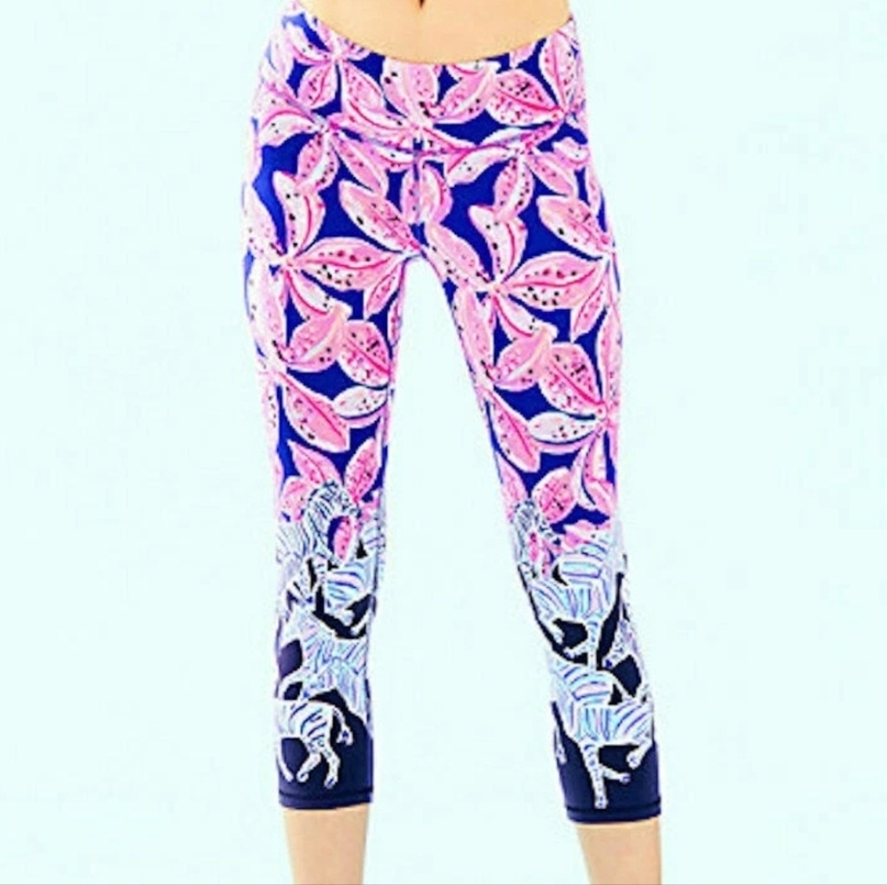 Lilly Pulitzer Colorful Cropped Weekender Luxletic Leggings Size S - Picture 2 of 9